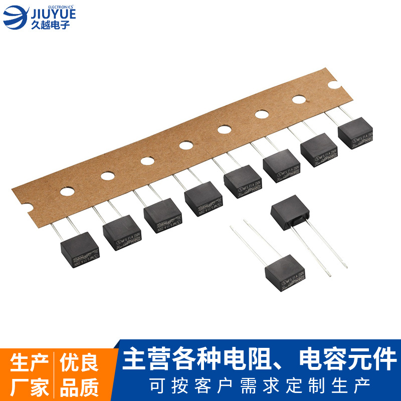 熱塑方形保險絲1A 2A 5A 250V 230V 2.5A 300V電子產品塑封保險絲定制廠家